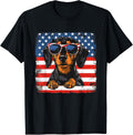 Usa Flag Patriotic Dachshund Art Design Fourth Of July
