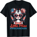 Little Miss Firecracker 4Th Of July Usa Flag Girl Toddler