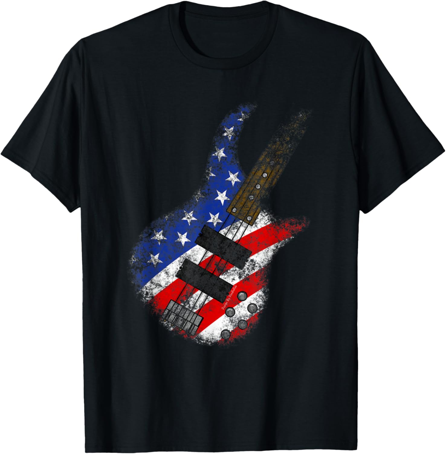 American Flag Bass Guitar Usa Independence Day 4Th July