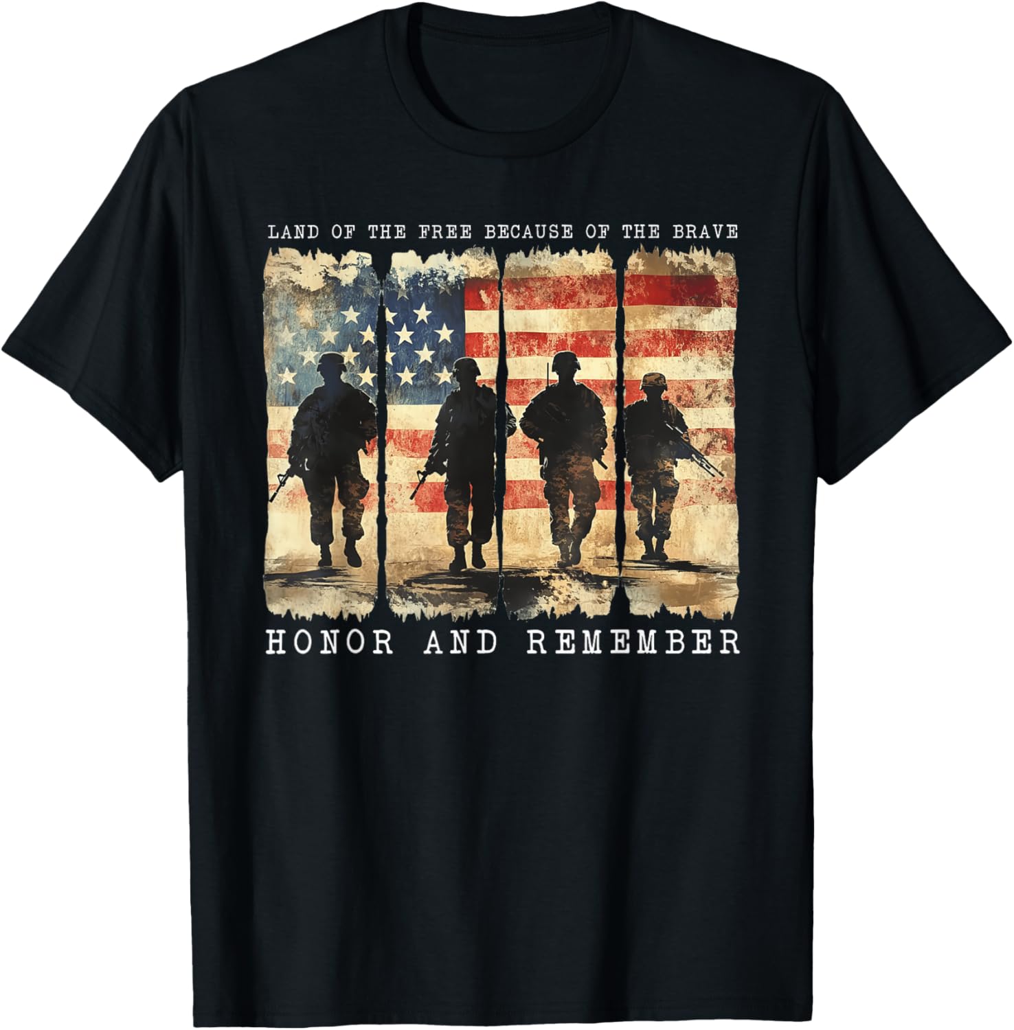 Memorial Day Remember Honor Vintage Patriotic American Flag