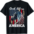 God Bless America Horse Flag Patriotic Horse American Flag