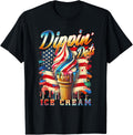 Patriotic Usa Flag Dripping Ice Cream Nation Dippin Dots