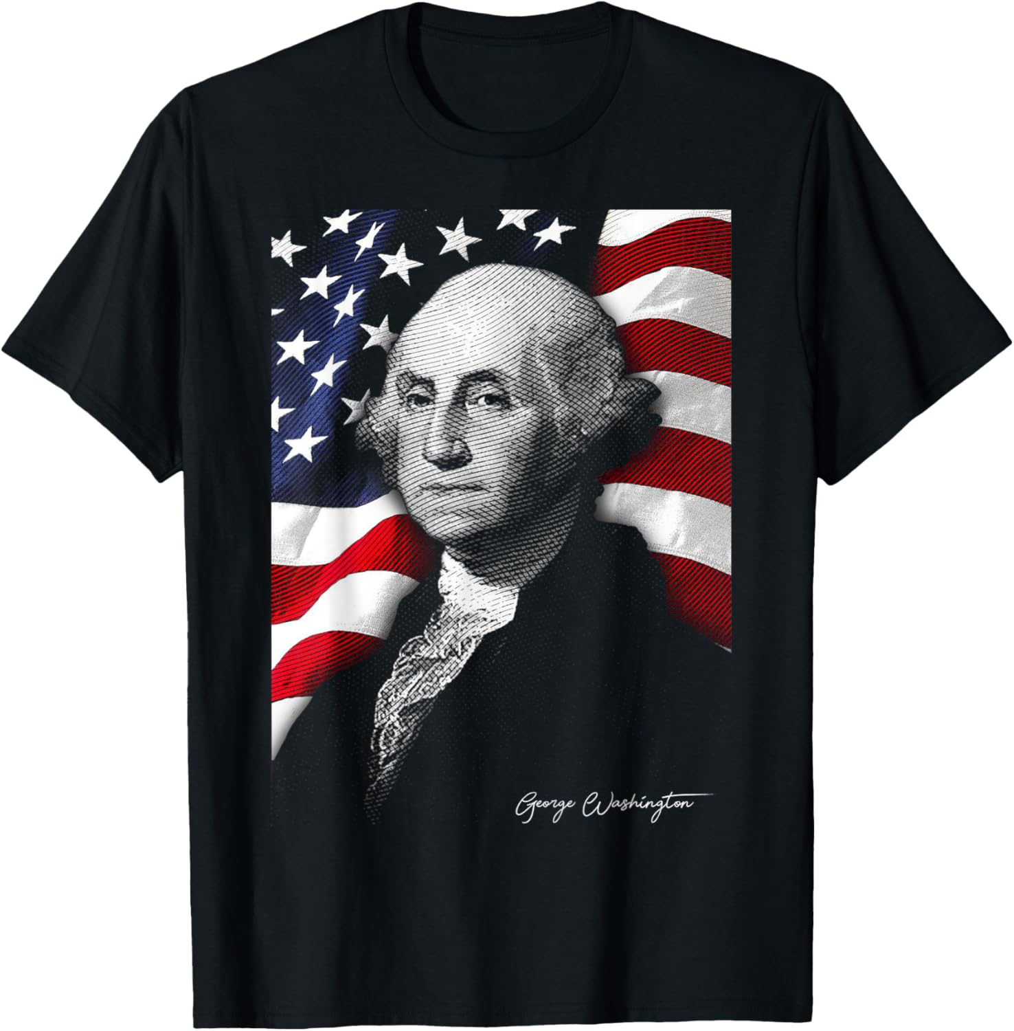 4Th Of July American Flag George Washington Eyes Flag Country