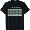 Clan Melville Scottish Tartan American Flag