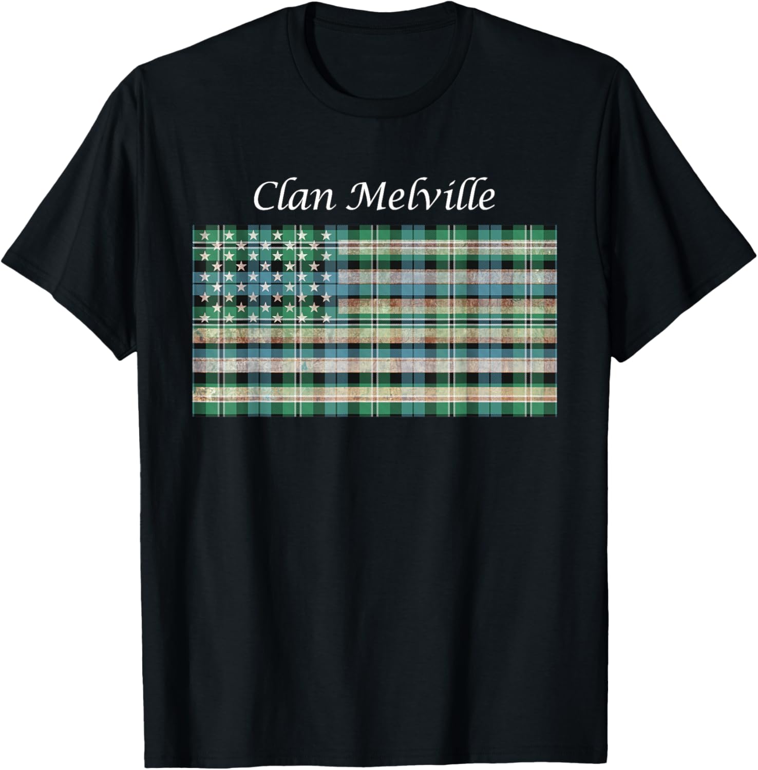 Clan Melville Scottish Tartan American Flag