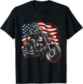 Motorcycle Usa Flag Vintage Biker