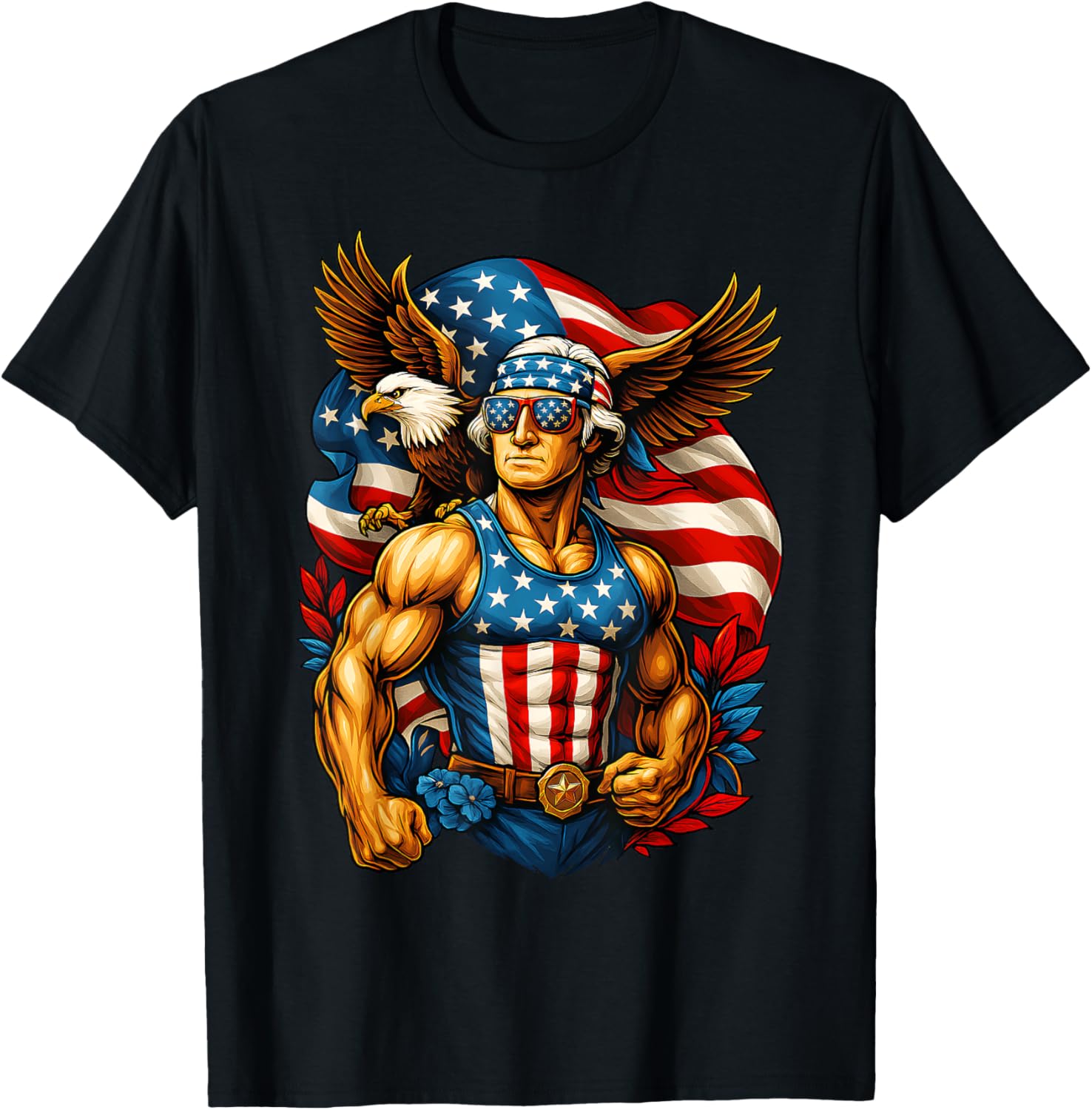Funny George Washington Usa 4Th Of July Patriotic Eagle