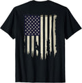 Distressed Usa Flag Printed On Back