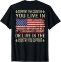 American Flag Usa Support The Country You Live In On Back