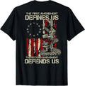 The First Amendment Defines Us American Flag On Back