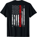 Retired Firefighter Thin Red Line American Flag Gift Fireman