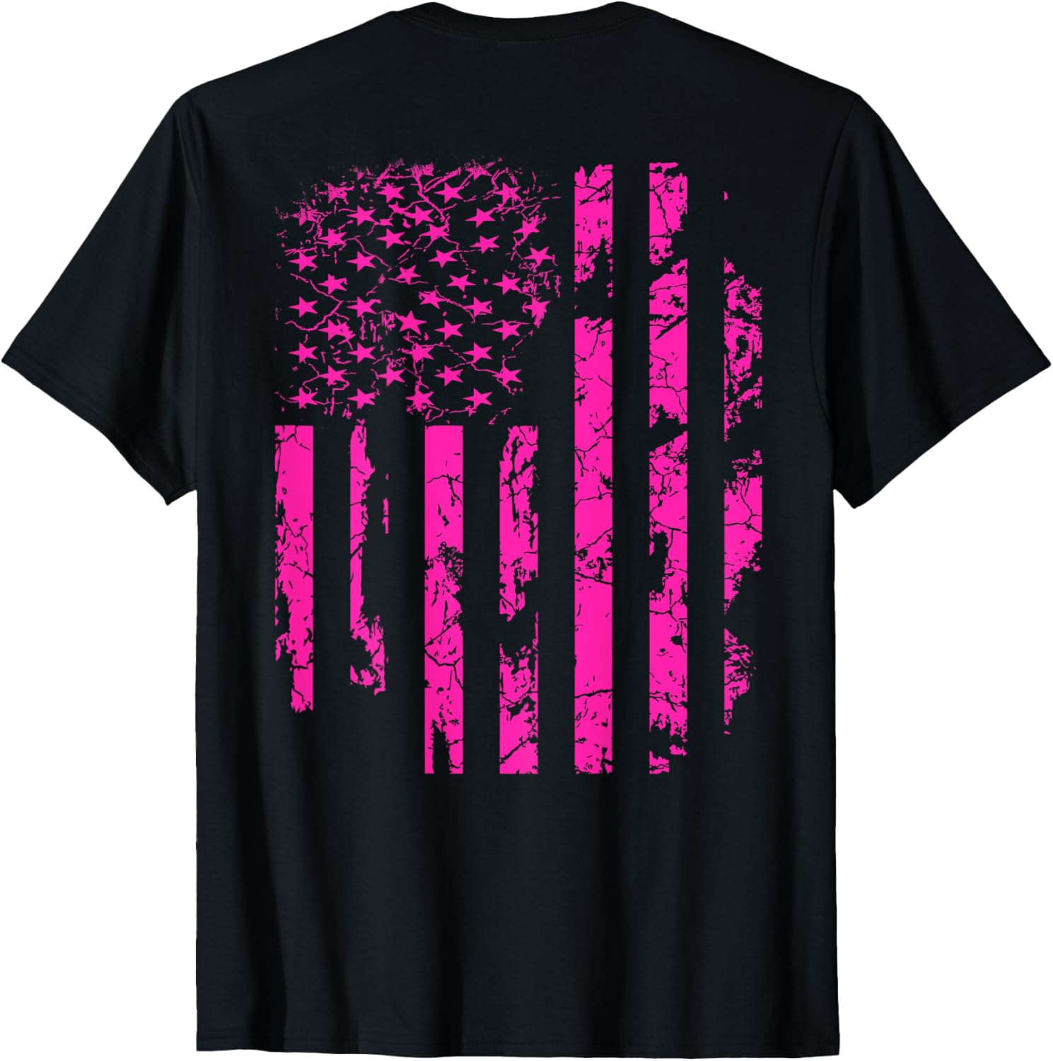 Pink Distressed Usa Flag
