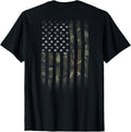 Camo American Flag Distressed On Back