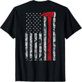Thin Red Line Axe American Flag Patriot Firefighter Gift