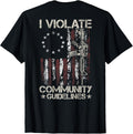 Gun American Flag I Violate Community Guidelines On Back