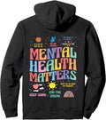 End The Stigma Mental Health Matters Awareness (ON BACK) Pullover Hoodie