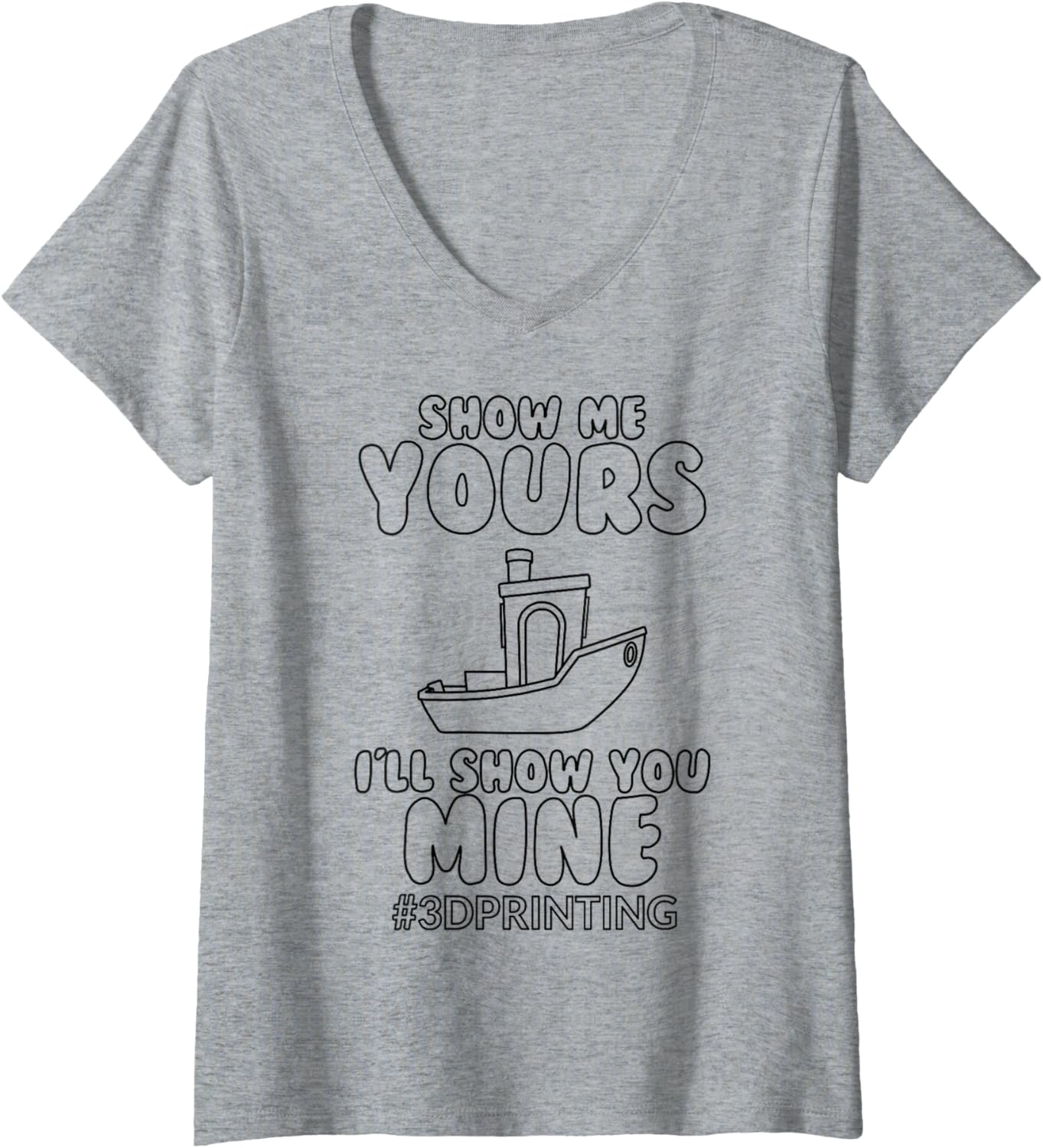 Benchy Funny Sarcastic Racy Humor 3D Printing Enthusiast V Neck