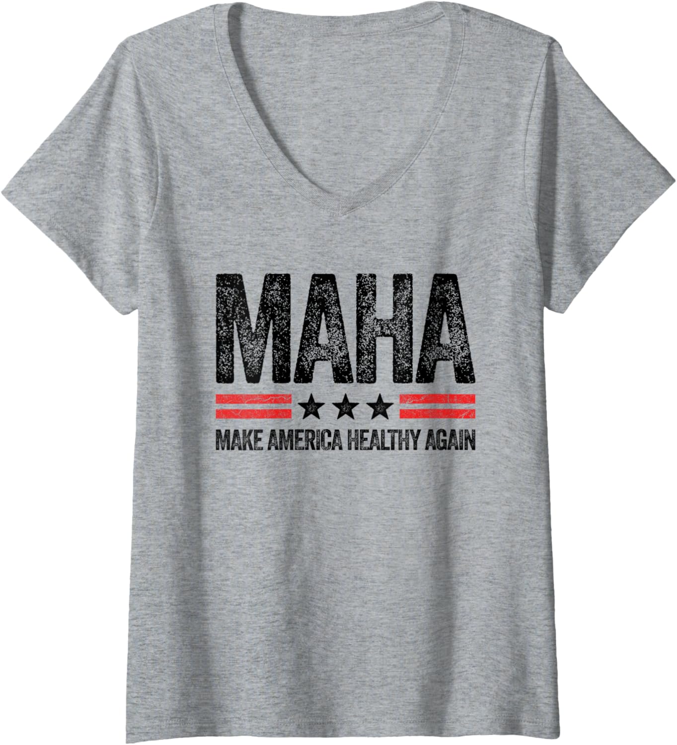Womens Maha Make America Healthy Again Us Patriotic 4Th Of July V Neck