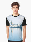 View of seaport of Saint Malo France Graphic T Shirt T Shirt Clean Design