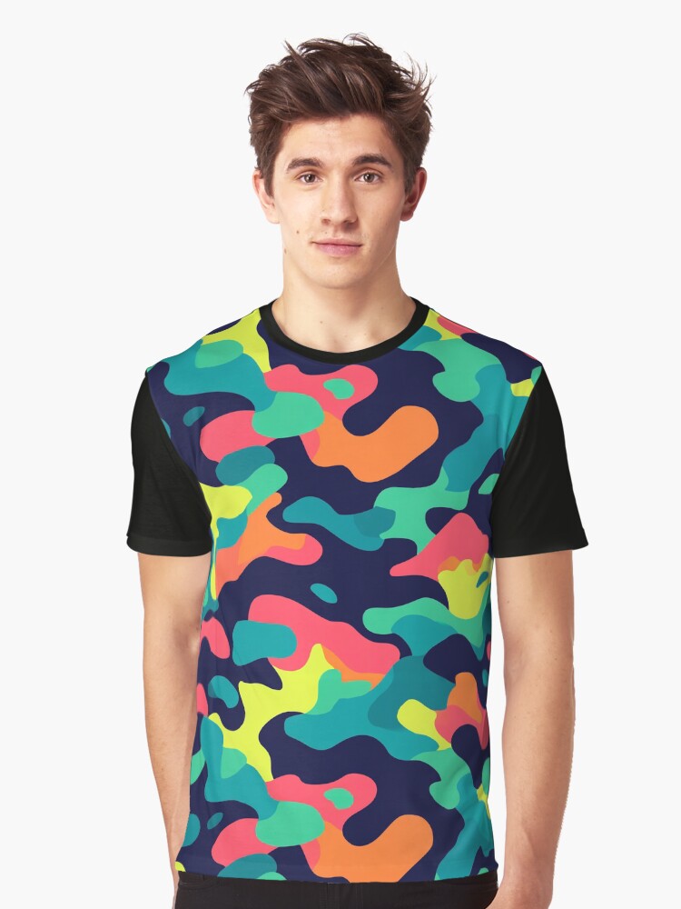Edgy Fashion Camo Print For Camouflage Lover Graphic T Shirt T Shirt Premium Quality Hot Search US