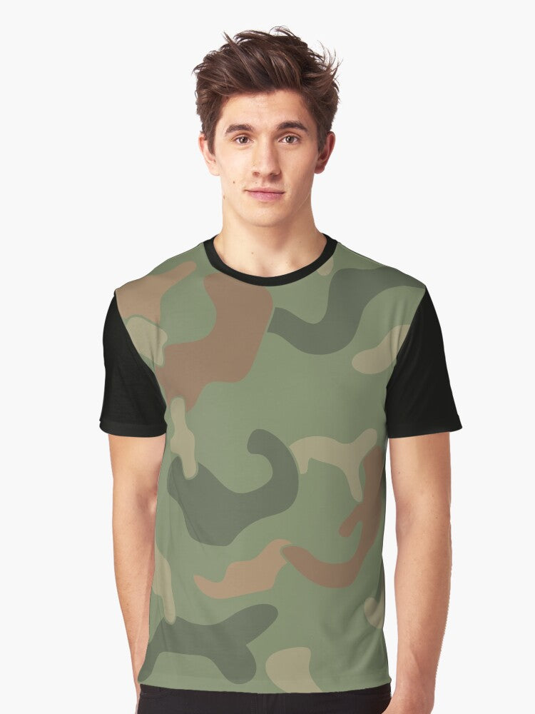 Army Camo Print Graphic T Shirt T Shirt Aesthetic Fit Top Rated Design
