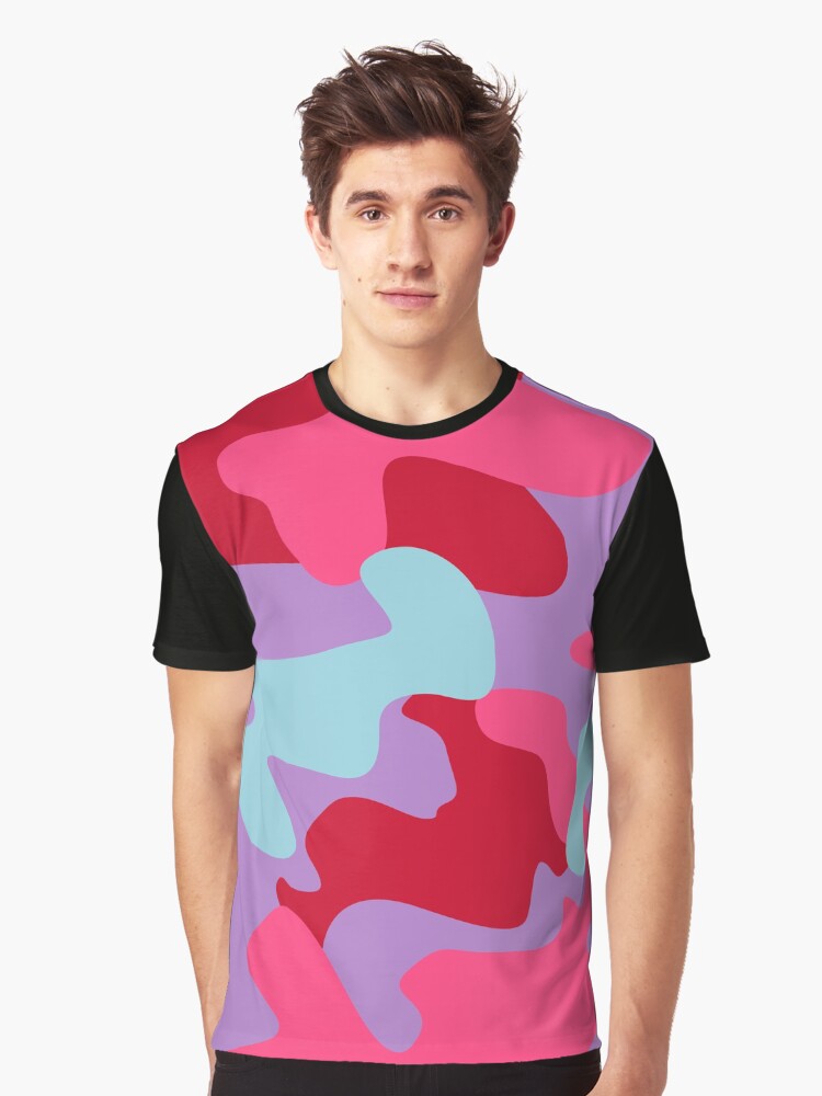 UNIQUE COLORFUL CAMO Graphic T Shirt T Shirt Viral US Style High CTR Pick