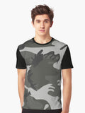 Camo Camouflage Army Gray Camo Gifts in Clothing Accessories and Home Decor Graphic T Shirt T Shirt High Search Demand F