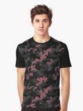 Black Pink Camo Urban Cargo Realistic Graphic T Shirt T Shirt Best Seller Look Streetwear Essential