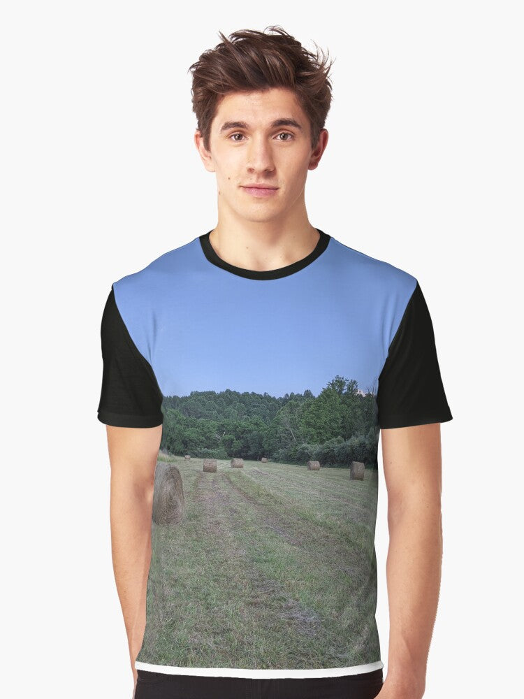 Hay in the Field Shot 2 Graphic T-Shirt