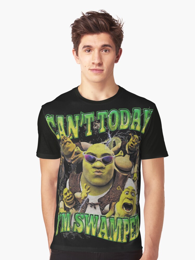 Shrek Funny Shirt Shrek Can't Today I'm Swamped Graphic T-Shirt | Premium Unisex T-Shirt, Trending Graphic Tee
