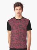 Red Digital Camouflage Graphic T Shirt T Shirt Premium Quality Fan Favorite