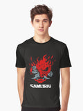 Samurai Japanese Gaming 2077 Art Game Style Graphic T-shirt | Trendy Graphic Tee | Casual Unisex T-shirt