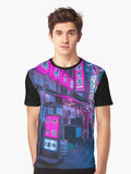 Small streets of Shinjuku Omoide Yokocho Tokyo Area Graphic T-Shirt | Premium Unisex T-Shirt, Trending Graphic Tee