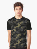 Black Green Camo Urban Cargo Realistic Graphic T Shirt T Shirt Best Seller Look Fan Favorite