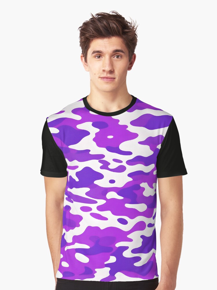 Copy of Purple Camouflage pattern Graphic T Shirt T Shirt Viral US Style Top Rated Design