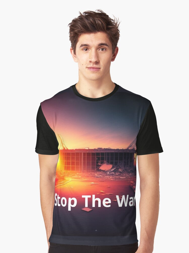 Stop the War Graphic Shirt T Shirt Clean Design