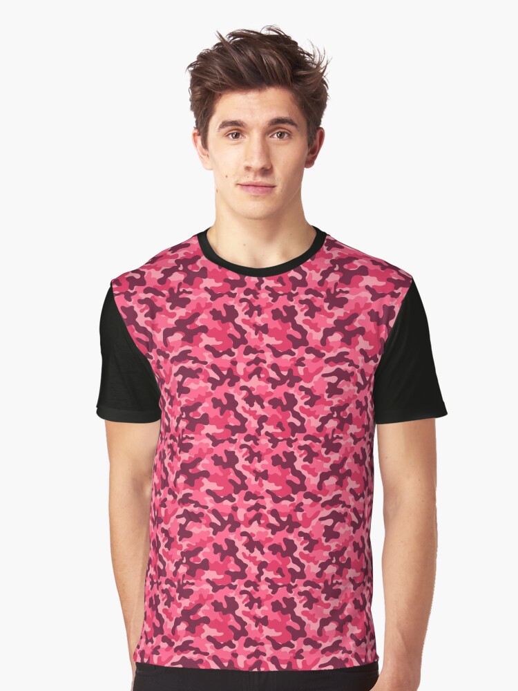 Camouflage Pattern Pink Graphic T Shirt T Shirt Viral US Style High CTR Pick