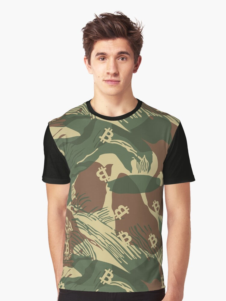 Bitcoin Camouflage Rhodesian Brushstroke Graphic T Shirt T Shirt Premium Quality Top Rated Design