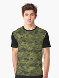 Camouflage Classic Green Pattern Graphic T Shirt T Shirt Best Seller Look Fan Favorite