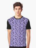 Camouflage Pattern Light Purple Graphic T Shirt T Shirt Viral US Style High CTR Pick