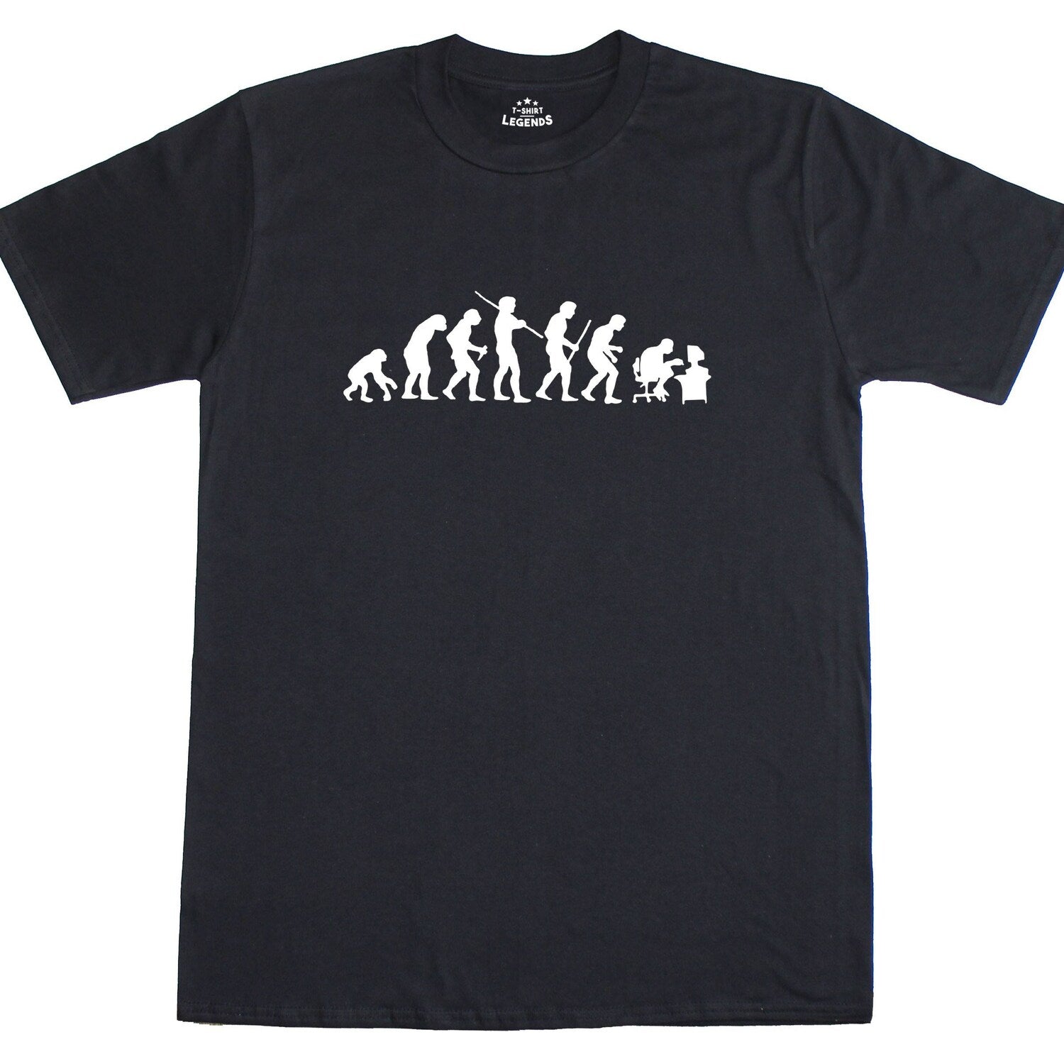 Man To Computer Gamer T-Shirt | Geeky Funny Mens Cotton T-Shirt | Retro Gaming Apparel