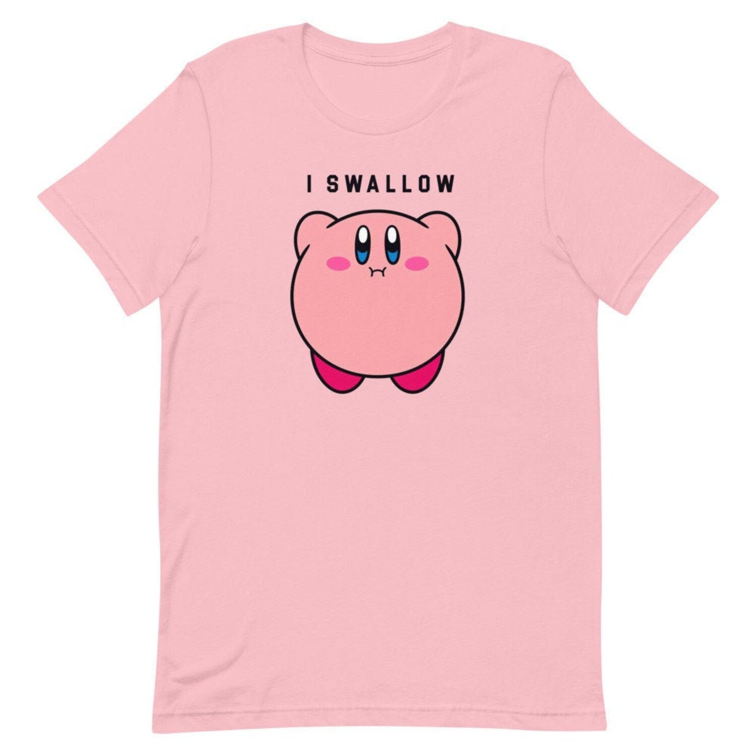 Kirby Shirt | Funny Dirty Joke | I Swallow T-shirt | Kirby Fun Nintendo Tee Gaming Shirt