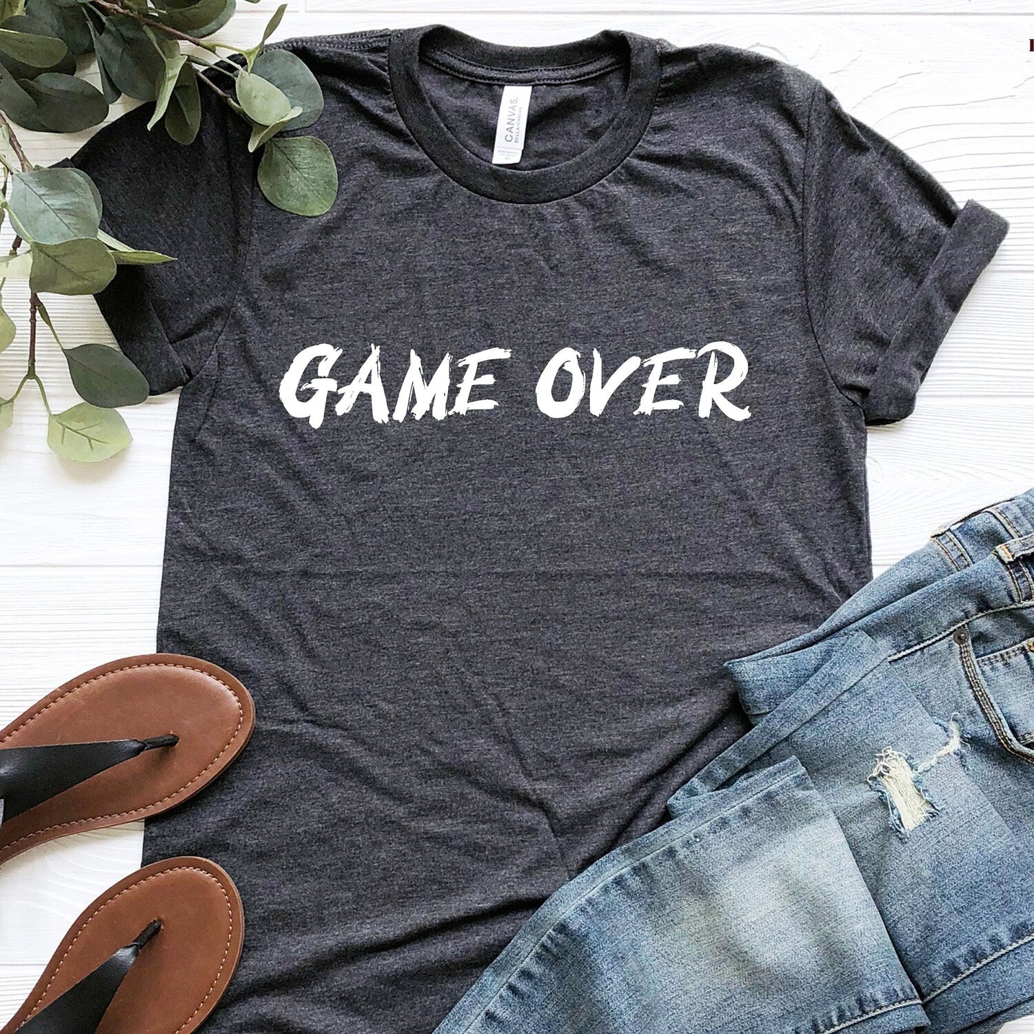 Cool Game Over Shirt | Funny Gamer Shirt | Awesome Gamer Christmas Gifts Tee