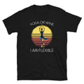 Retro Tree Pose Woman Yoga Wine Quote Unisex T-Shirt