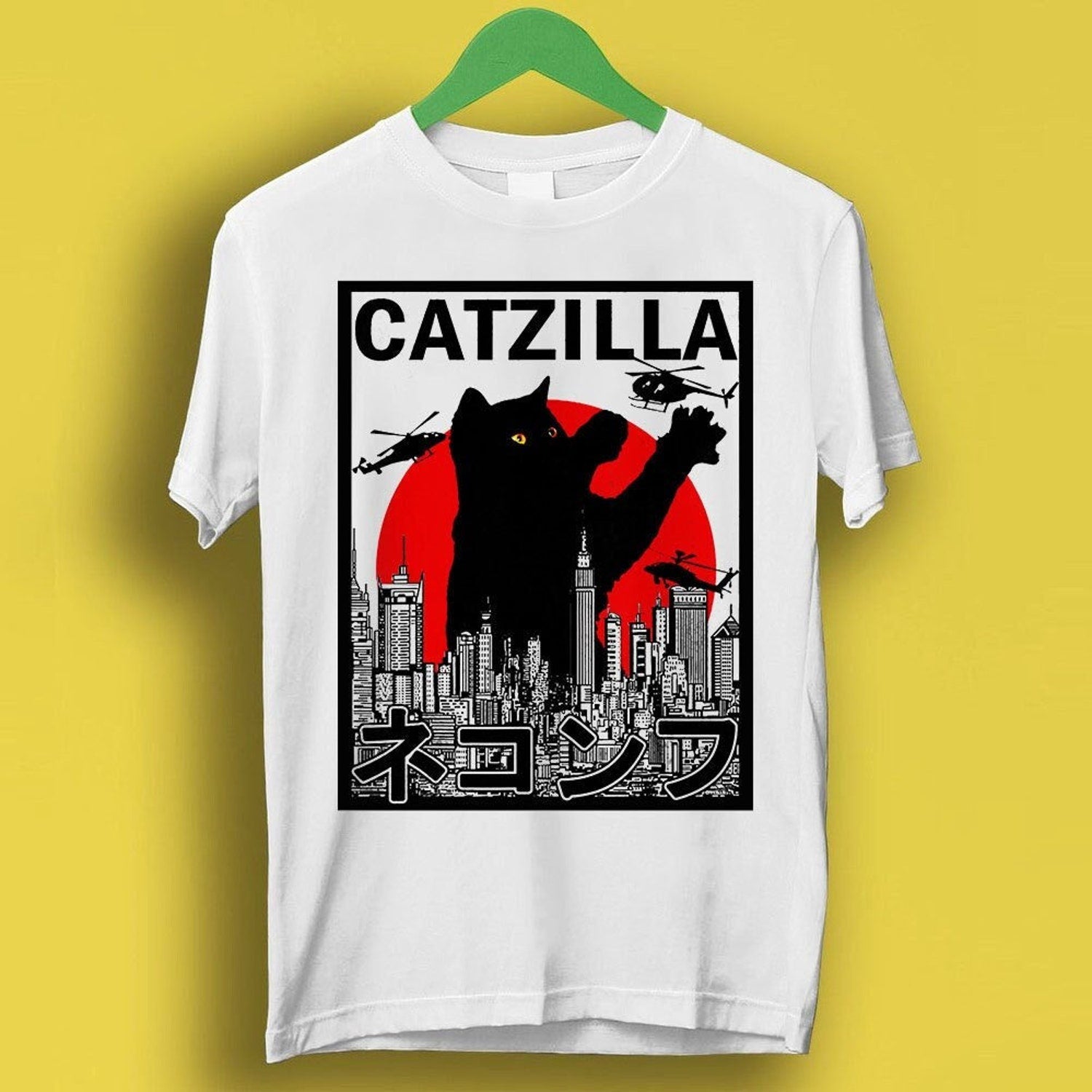Catzilla King Of Pawster Paws T-Shirt | Funny Meme Gift | Style Unisex Gamer Tee