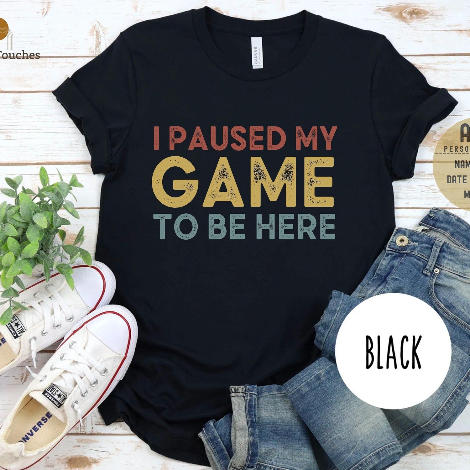 I Paused My Game To Be Here T-Shirt | Funny Gamer Tee | Gift For Gamers