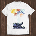 Planets Astronaut Balloons Space Travel Meme Funny Top Style Unisex Gamer Movie Music Gift Cool Tee T Shirt C893