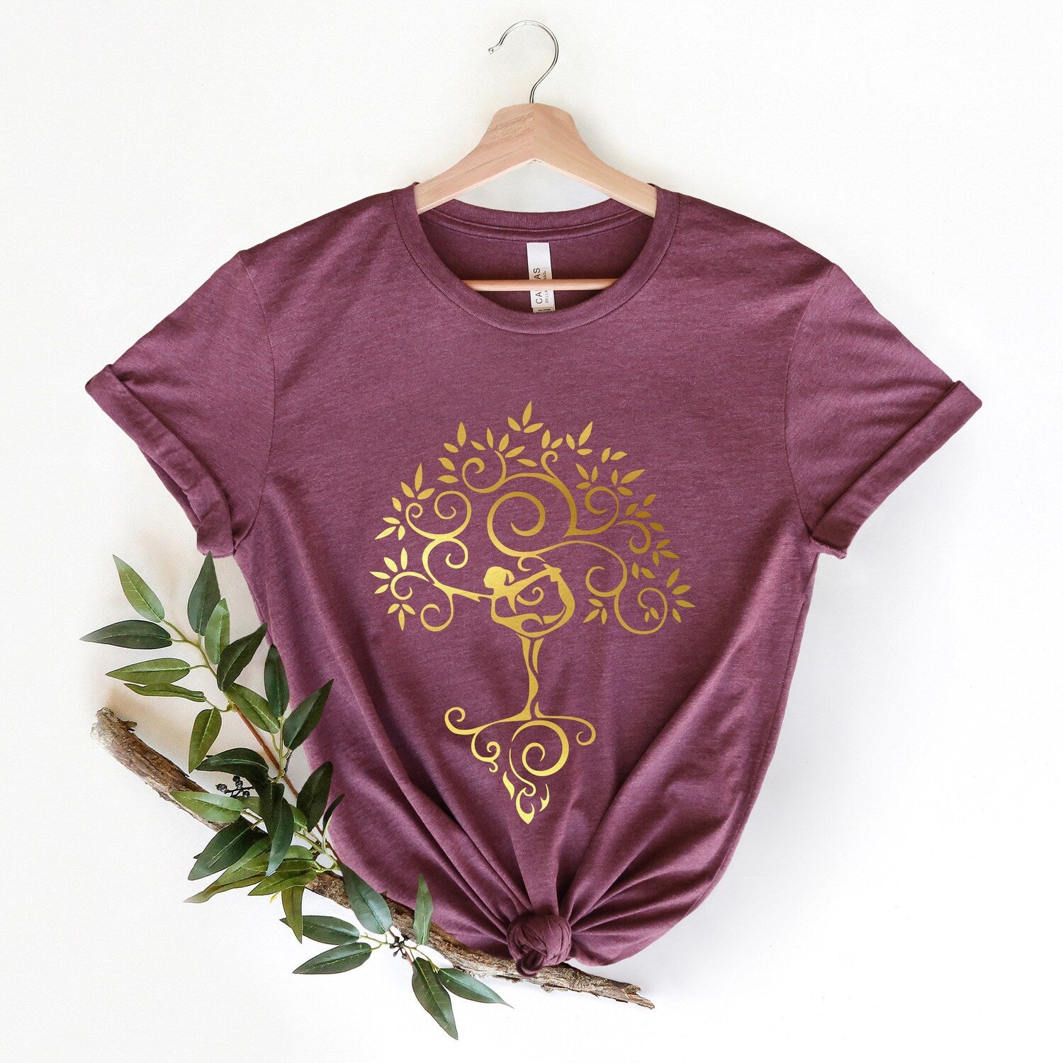 Yoga Shirt, Yoga Gift: Namaste Shirt, Cute Buddha Silhouette Peace Love Chakra Tee