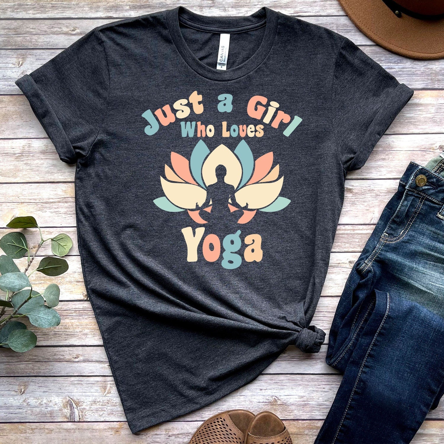 Just Breathe Motivational T-Shirt | Yoga Meditation Dandelion Design Tee Gift