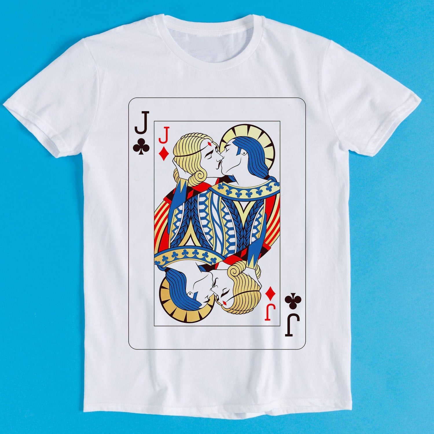 Gay Pride Rainbow Spade T-Shirt | Funny Gamer Cartoon | Cult Meme Gift Tee